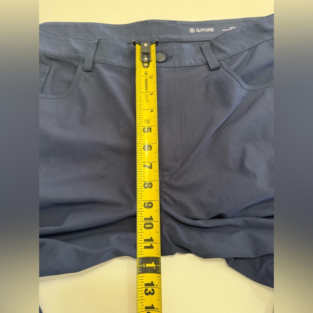 G/Fore Pants Golf Performance 5 Pocket Size 38x30 (38X25) Mens Blue Straight Fit - Picture 9 of 11